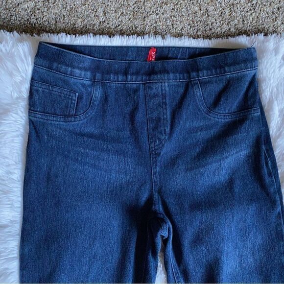 SPANX Pull on Jegging Jeans Stretch Elastic Waist Blue Women’s Size Large - Picture 3 of 7